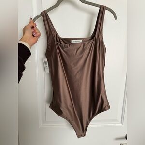 Babaton Deep Taupe Satinette Tank